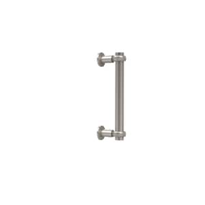 Contemporary 8 in. Back to Back Shower Door Pull in Satin Nickel