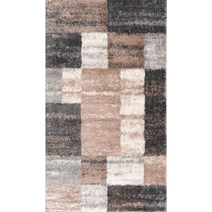 Retro Beige (4 ft. x 6 ft.) - 3 ft. 9 in. x 5 ft. 6 in. Modern Abstract Area Rug