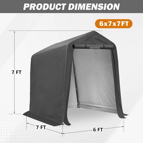 RH.garegeさん専用 COVERONICS 6 ft. W x 7 ft. D Outdoor Portable Storage