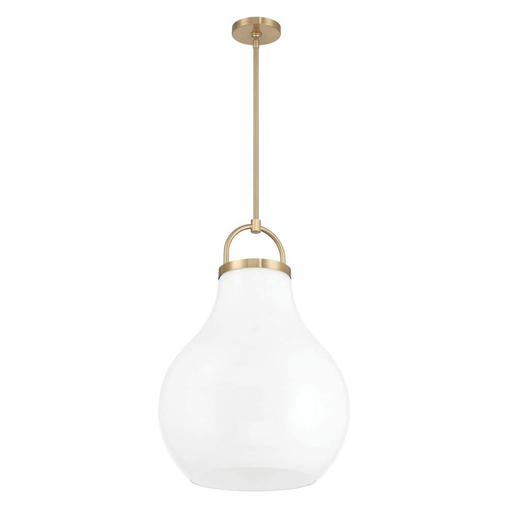 Mansfield 18-inch 1-light Champagne Gold Pendant Light with Opal Glass Shade price history on PriceWatchPro