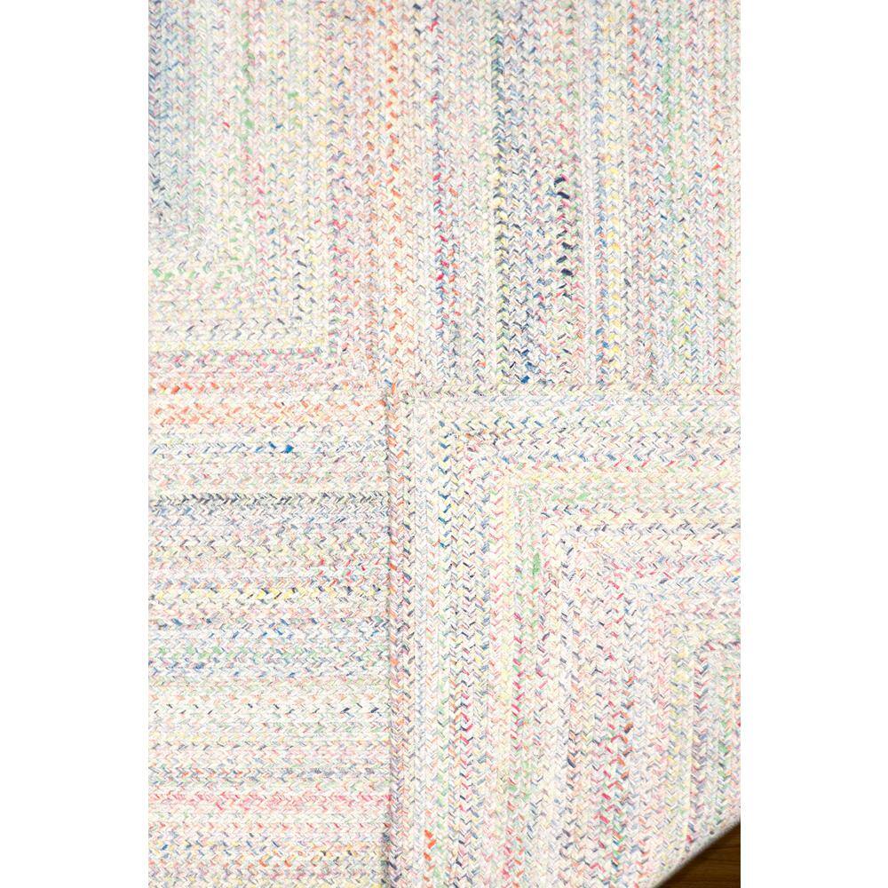 Handmade Blue Geometric Braided Synthetic Area Rug 5' x 8'