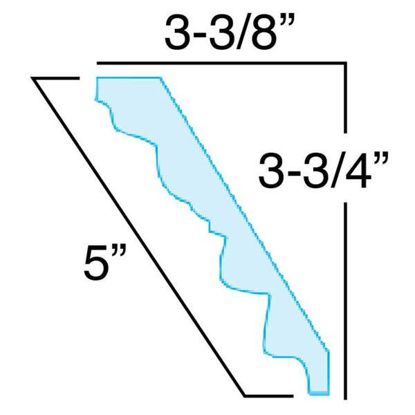American Pro Decor 2-3/4 in. x 3-1/8 in. x 94-1/2 in. Egg and Dart Polyurethane Crown Moulding Pro Pack 39 LF (5-Pack)