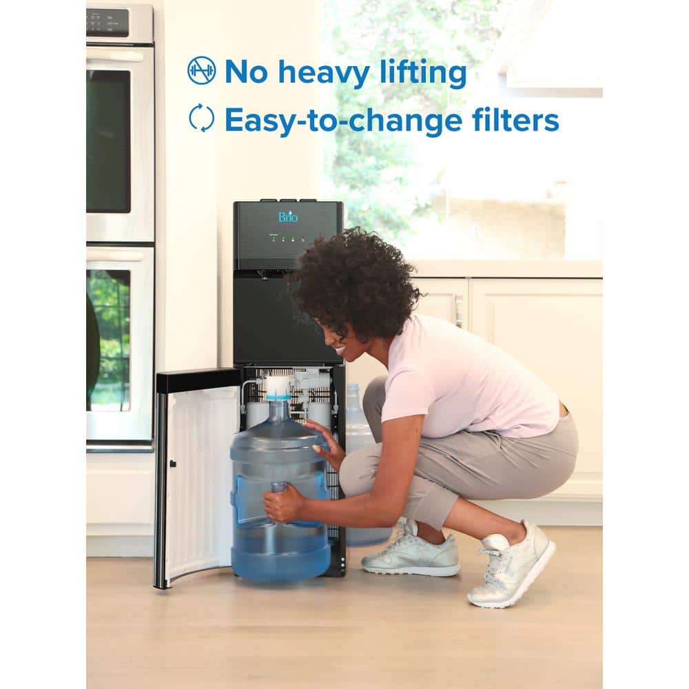 Brio Black Stainless Steel Bottom Loading Water Cooler Dispenser