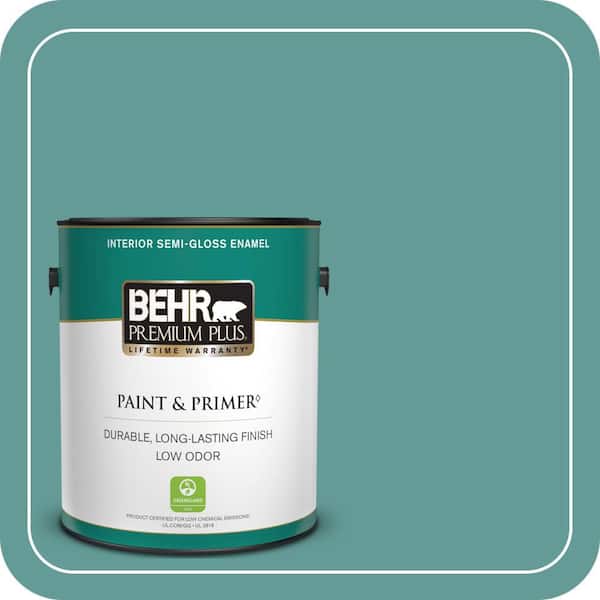 BEHR PREMIUM PLUS 1 gal. #MQ6-06 Semi Precious Semi-Gloss Enamel Low Odor Interior Paint & Primer