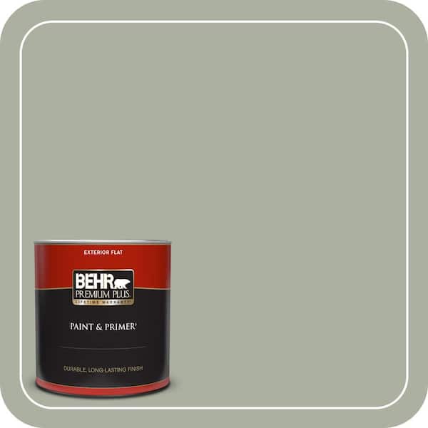 BEHR PREMIUM PLUS 1 qt. #ICC-67 Meditation Flat Exterior Paint & Primer