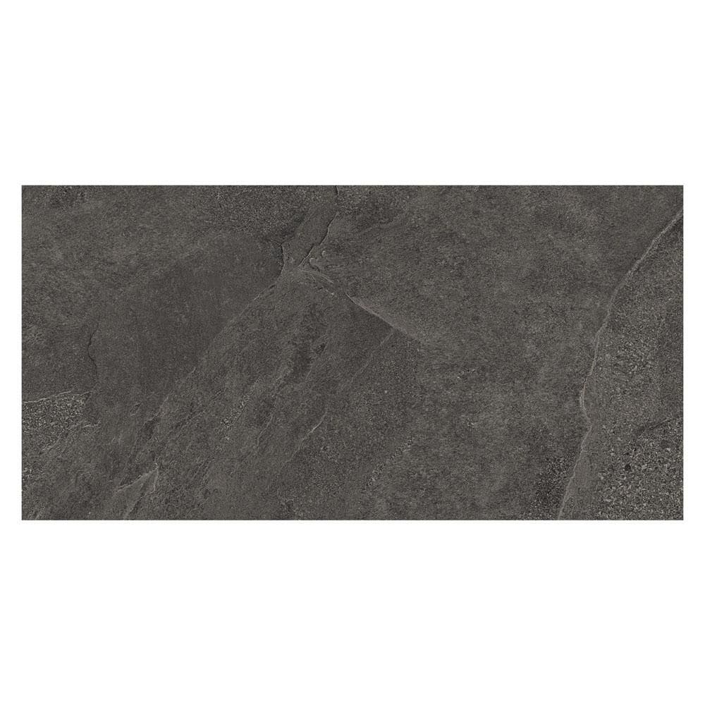 Kaia Noctura Black 12 in. x 24 in. Stone Look Matte Porcelain Wall and Floor Tile Sample price history on PriceWatchPro