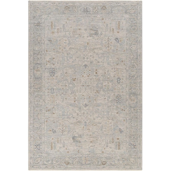 Avant Garde Medium Gray Traditional Distressed 6 ft. 7 in. x 9 ft. 6 in. Area Rug