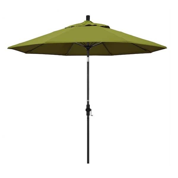 california umbrella 9-ft patio umbrellas 9 ft. Aluminum Market Umbrella Auto Tilt Crank Lift Bronze-Olefin-Kiwi The white aluminum frame has a simple crank to open and push California Umbrella 9 ft. Matted