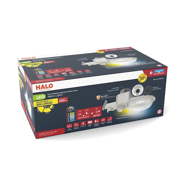250-Watt Equivalent Integrated LED, Gray Area Light Motion Sensing, 9000 Lumens