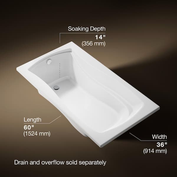 mayu♡　1207 ♡1220 KOHLER Mariposa 60 in. x 36 in. Soaking Bathtub with Left