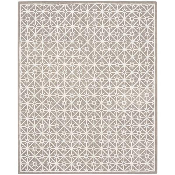 57 GRAND BY NICOLE CURTIS Series 2 Grey 8 ft. x 10 ft. Geometric Contemporary Area Rug