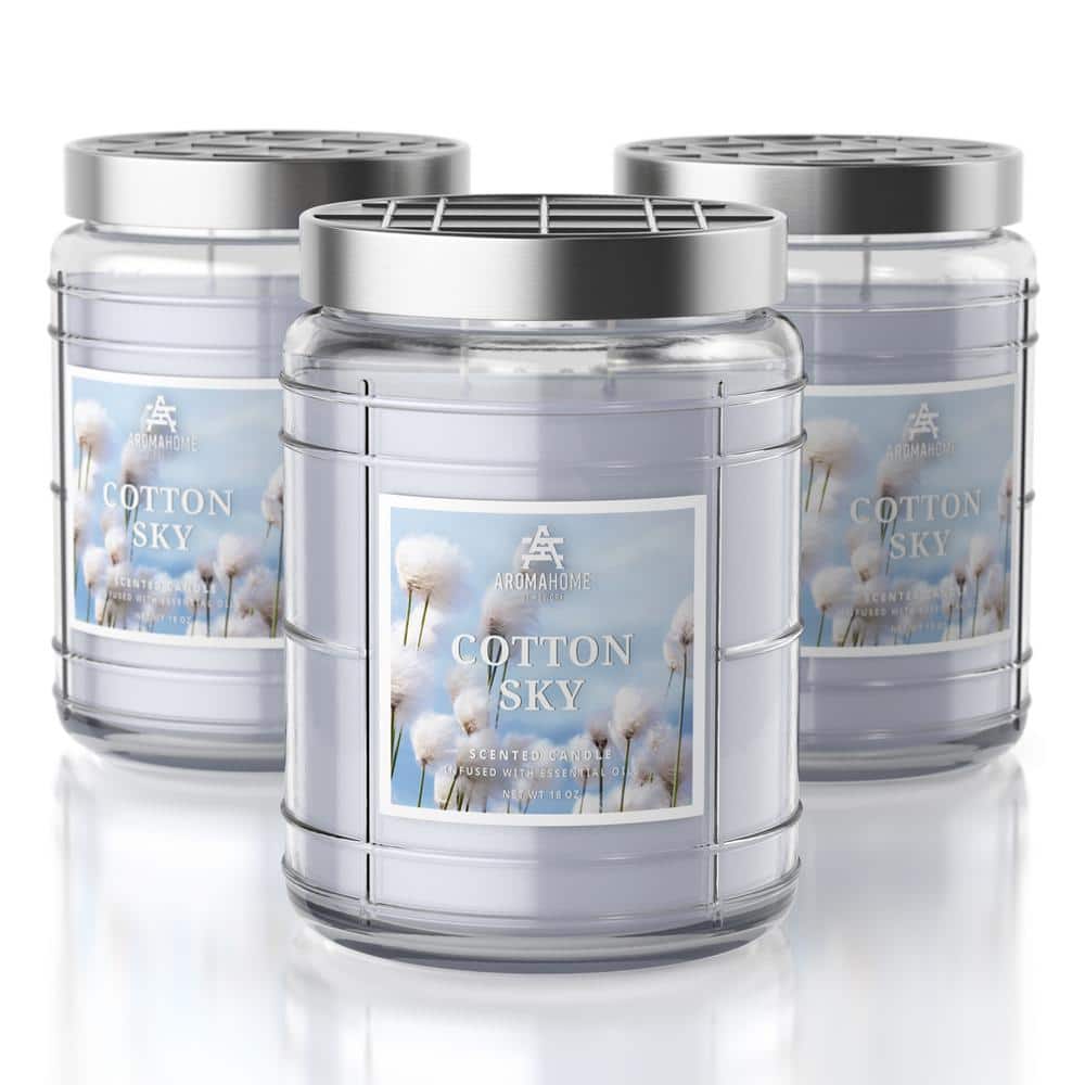 18 oz. Cotton Sky Scented Candle Jar (3-Pack)