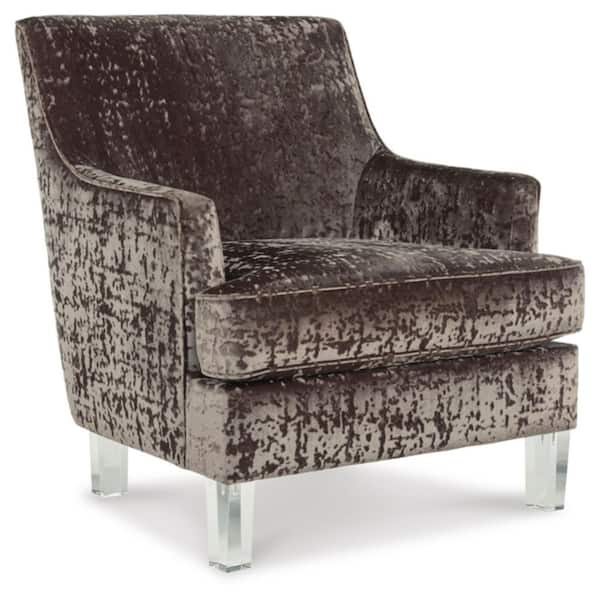 Gloriann Brown Polyester Arm Chair with Patterned
