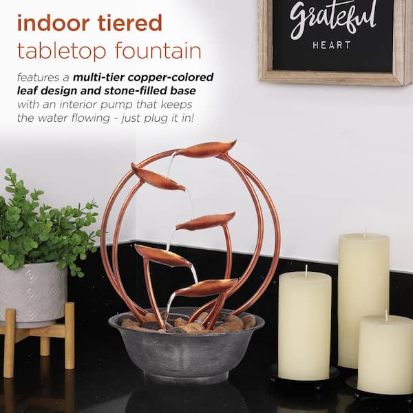 Free Shipping! Alpine Corporation 72 Tall Indoor Or Outdoor Zen Waterfall Electric Fountain Bronze