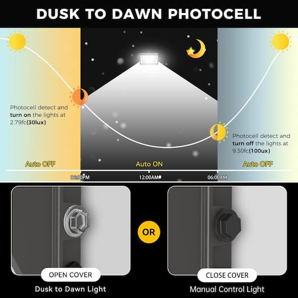 AIKVSXER 800W Equivalent 20800 Lumens Dusk to Dawn Bronze