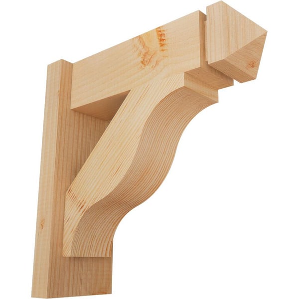 Ekena Millwork 6 in. x 16 in. x 16 in. Fuston Arts and Crafts Smooth Douglas Fir Outlooker