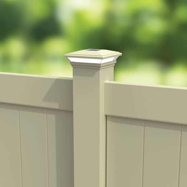 Barrette Outdoor Living 5 in. x 5 in. Contemporary Solar Post Top Sand