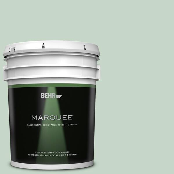 BEHR MARQUEE 5 gal. #S410-2 New Moss Semi-Gloss Enamel Exterior Paint & Primer