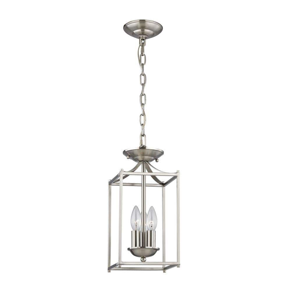 Foyer Collection 3-Light Brushed Nickel Pendant -  Titan Lighting, TN-60247