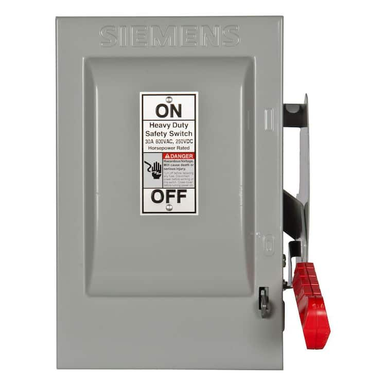 Siemens - HNF361 - Siemens HNF361 Safety Switch, Non-Fused, 30A, 600VAC, 250VDC, 3P, NEMA 1