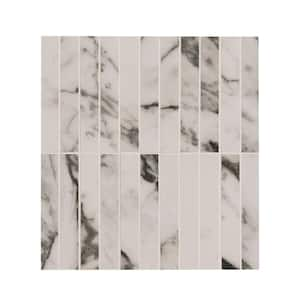 Donatello Stax 12 in. x 12 in. Matte Ceramic Mesh-Mounted Floor and Wall Mosaic Tile (0.86 sq. ft./Each)