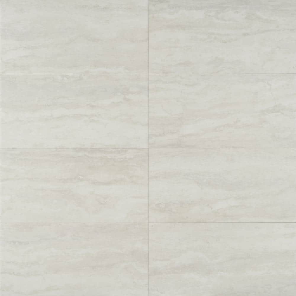 Elmdale Large Format Off-White Vinyl Tile with Water Protection