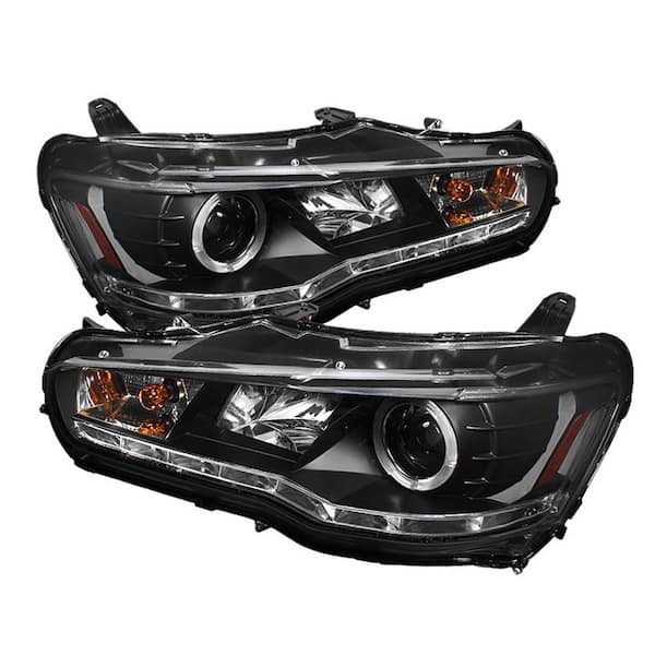 Spyder Auto Mitsubishi Lancer / EVO-10 08-14 Projector Headlights Xenon/HID Model Only - LED Halo - DRL - 5042231 - The Home Depot