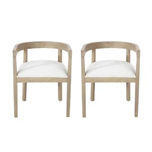 Cinnabar Light Ash and Almond Fabric Upholstered Dining Chair (Set of 2)