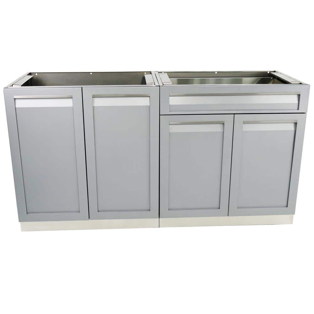 4 Life Outdoor Stainless Steel 2-Piece 64x35x22.5 in. Outdoor Kitchen