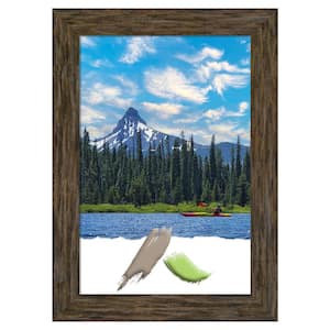 Fencepost Brown Wood Picture Frame Opening Size 24 x 36 in.