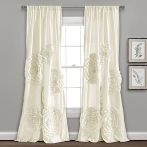 Serena Window Curtain Panel Ivory Single 54X95