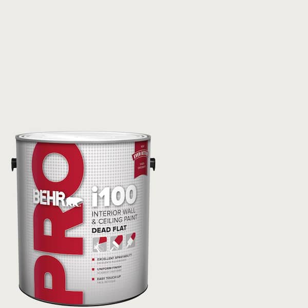 BEHR PRO 1 gal. #BL-W14 White Dead Flat Interior Paint