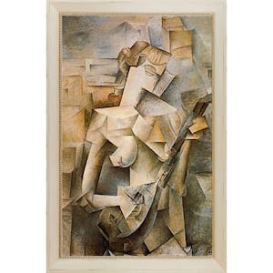 Girl with Mandolin (Fanny Tellier) by Pablo Picasso Constantine Framed People Oil Painting Art Print 28.5 in. x 40.5 in.