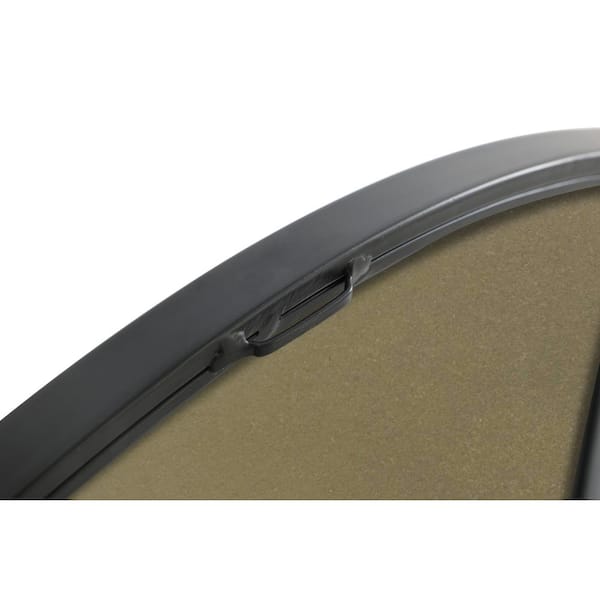 Large Round Black Modern Mirror (48 in. H x 48 in. W)