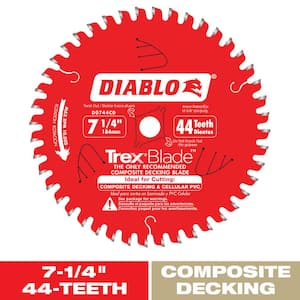 7-1/4in. x 44-Teeth TrexBlade Circular Saw Blade for Composites and Plastic