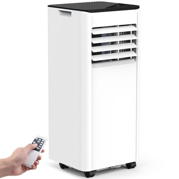 10,000 BTU (6,000 BTU DOE) 115-Volt Portable Air Conditioner Cools up to 350 sq. ft. w/ Dehumidifier and Remote in White