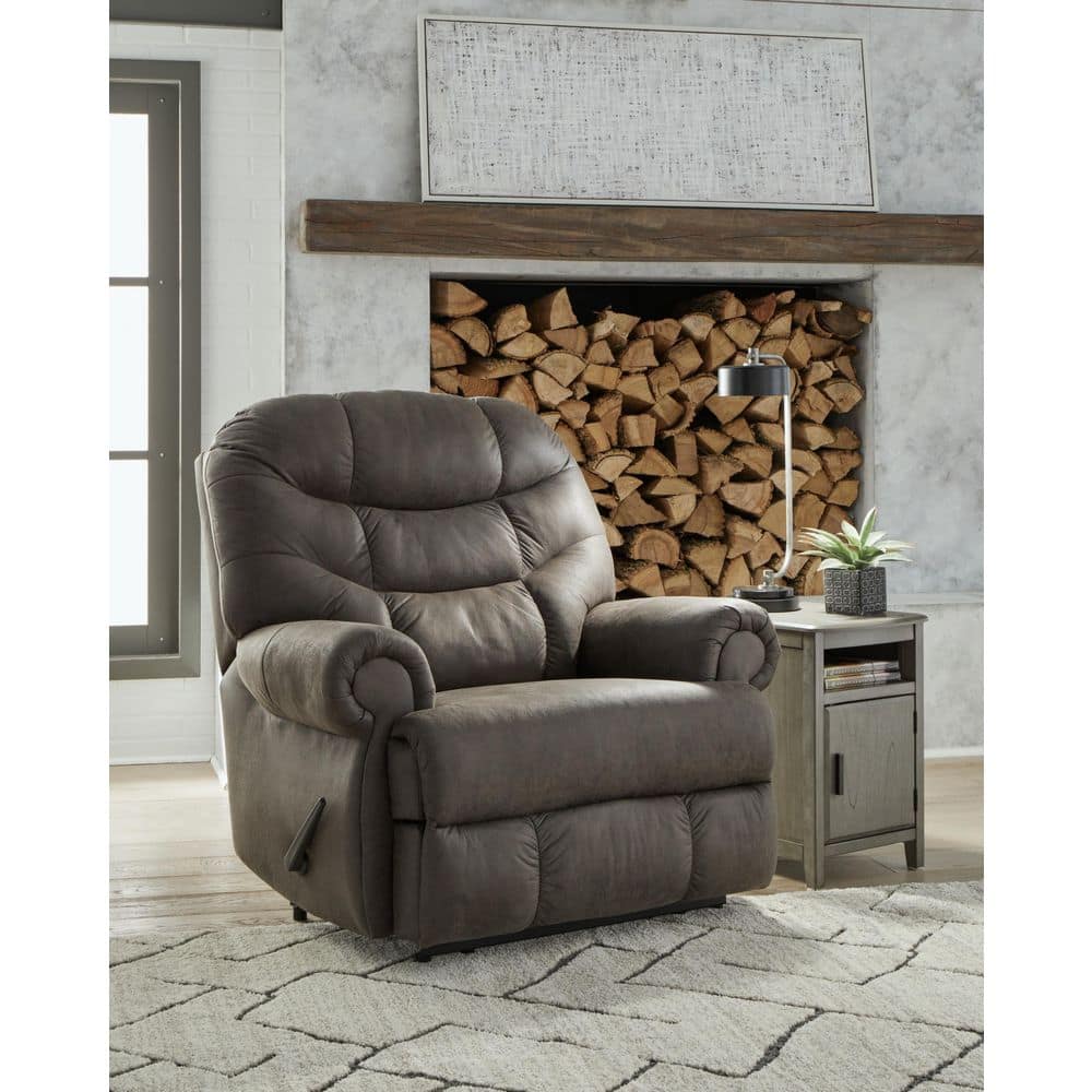 Signature DESIGN BY ASHLEY Camera Time Gray Faux Leather Standard