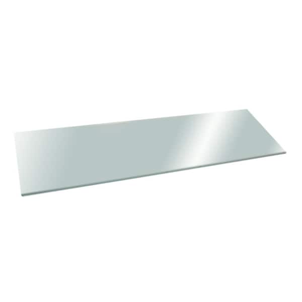 Clear x 36 in. 1 Tier Floating Shelf Tempered Glass w/ Aluminum Bracket 8 in 