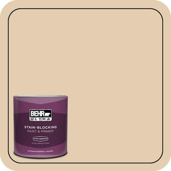 BEHR ULTRA 1 qt. Home Decorators Collection #HDC-AC-09 Concord Buff Extra Durable Eggshell Enamel Interior Paint & Primer