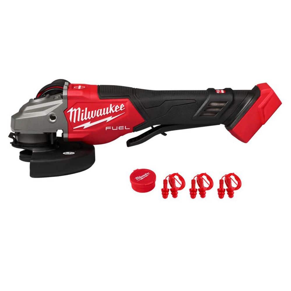M18 FUEL 18-Volt Lithium-Ion Cordless 4-1/2 in. /6 in. Braking Grinder with Paddle Switch & Corded Red Earplugs (3-Pack) price history on PriceWatchPro