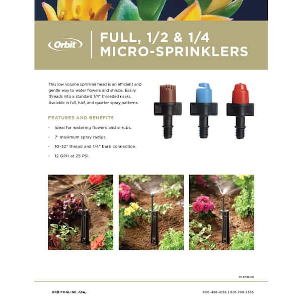1/2 Pattern Low-Volume Sprinkler (5-Pack)