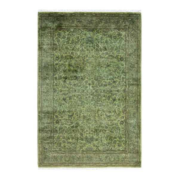 Fine Vibrance Brown 4 ft. x 6 ft. Solid Wool Indoor Area Rug