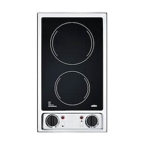 12 in. Radiant Electric Cooktop in Black with 2 Elements