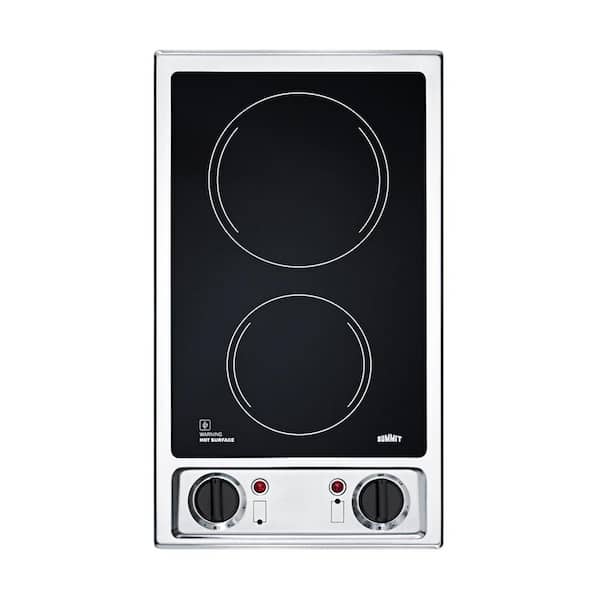 Summit CR2B22ST 12 Inch Wide 2 Burner Electric Cooktop 