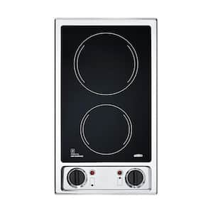 12 in. Radiant Electric Cooktop in Black with 2-Elements