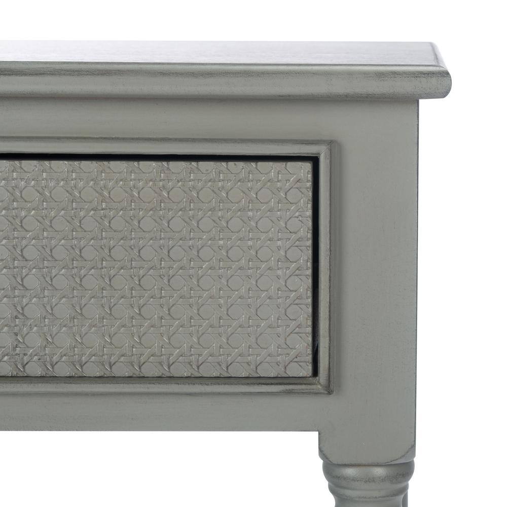 Haines Distressed Grey 22" Rectangular Accent Table with Drawer