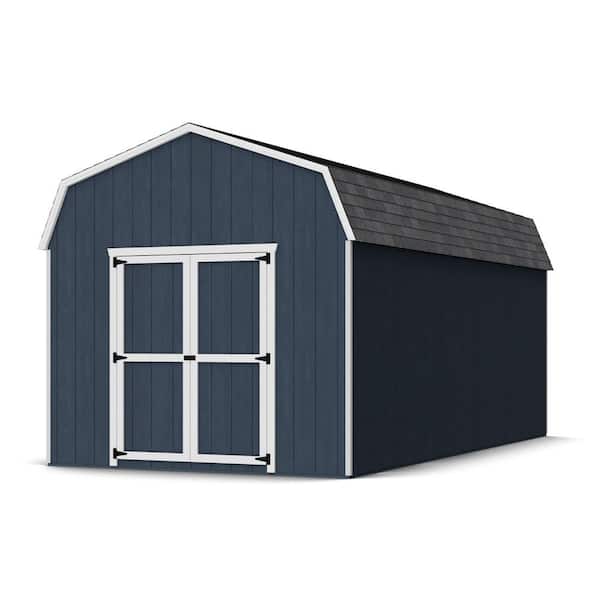 Value Gambrel 10 ft. x 20 ft. Outdoor Wood Storage Shed Precut Kit with 6 ft. Sidewalls and Floor (200 sq. ft.)