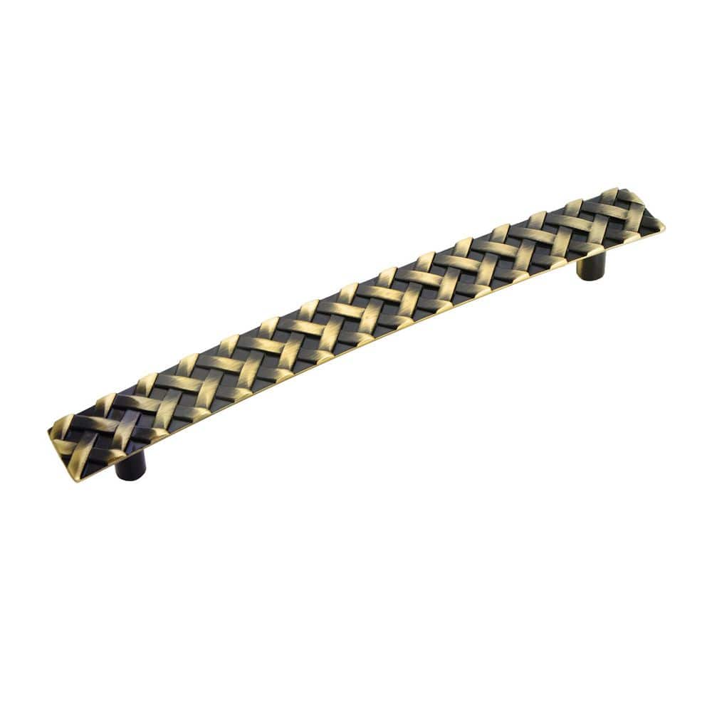 1-Pack Basket Weave 5.0 in. (128mm) Modern Antique Brass Cabinet Bar Pull Handles for Cabinets and Drawers price history on PriceWatchPro