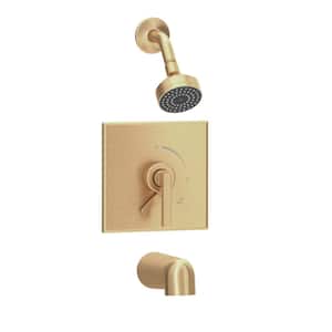 Duro 1-Handle Wall-Mounted Tub/Shower Trim Kit in Brushed Bronze (Valve Not Included)