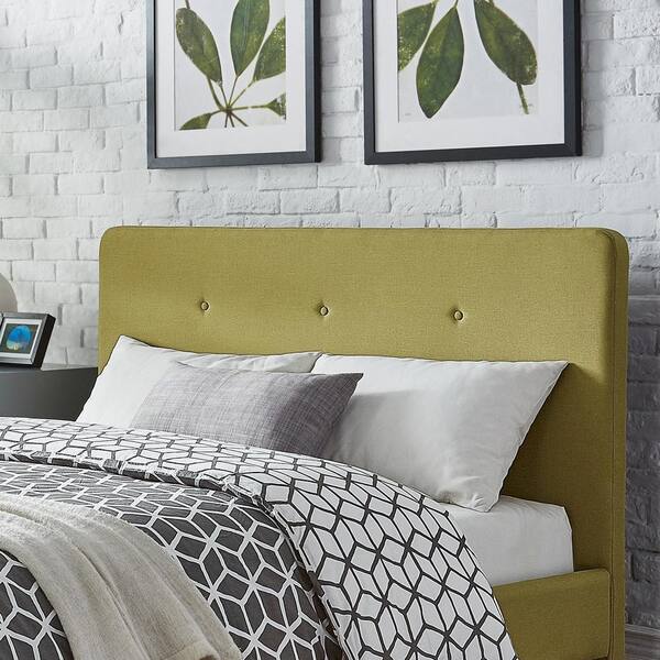 HomeSullivan Veronica Mid Century Chartreuse Full Headboard